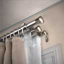 13/16" Triple Curtain Rod 28-48 inch - Satin Nickel