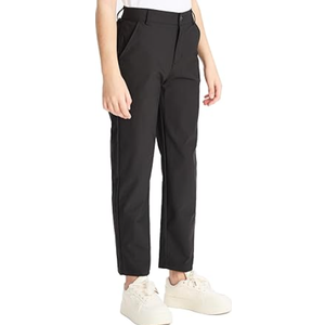 DEVOROPA Youth Boy's Golf Pants Quick Dry Athletic Chino Flat Front Pants Kids School Uniform Clothes , size 32WX32L