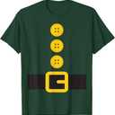 Dwarf Gnome Matching Fancy Dress for Men Women T-Shirt ( Green Size L)