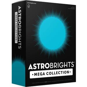 Astrobrights Mega Collection, Colored Paper, Bright Blue, 625 Sheets, 24 lb/89 gsm, 8.5" x 11" - MORE SHEETS! (91621)