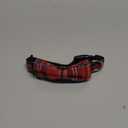 Malier Dog Collar with Bow tie, Christmas Classic Plaid Snowflake Dog Collar Holiday for Small Medium Large Dogs Cats Pets (Scotland Red Plaid, Medium)