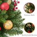 Pre-Lit Artificial Christmas Tree Urn Filler,Artificial Christmas Pine Trees with Tripod Stake,Xmas Tree Urn Filler for Front Door,Yard,Entryways,Patios Holiday Decor (Y, One Size) (1in)