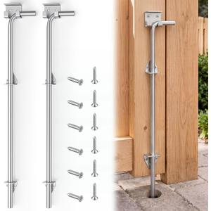 2 Pack,24" X 5/8" Cane Bolt Heavy Duty Drop Rod for Gate