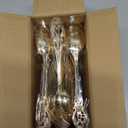 Joyido 75PCS Gold Plastic Spoons - Gold Spoons Disposable - 8.1 Inch Heavy Duty Plastic Silverware - Heavyweight Elegant Disposable Utensils for Catering, Parties, Dinners, Weddings