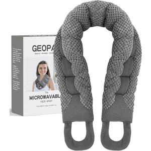 Microwavable Heating Pad for Neck and Shoulders Back 33 * 6" Extra Long Weighted Microwave Moist Heat Pack for Cramps, Pain Relief Warm Compress Neck Wrap to Relax Sore Muscles, Joints, 1 Pack