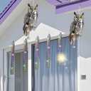2 x Flat Fake Owl to Keep Pigeon Away 3Pcs, Pigeon Scare Devices with Reflective Tape, Plastic Owls to Scare Pigeon Away from Porch Patio Balcony, Garden Owl to Scare Woodpecker Squirrel for Outdoor