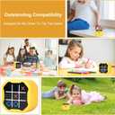 YouKnow Silicone Case Compatible with GiiKER Tic Tac Toe Bolt Game 3-in-1 Handheld Puzzle Game Console, Fidget Toys Board Games Cover for Kids and Adults (Case Only) (Yellow)
