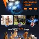 Dog Bark Deterrent Devices, 3X Ultrasonic Anti Barking Device for Dogs, 6 Modes Stop Neighbors Dog Barks No More Bark Control | 33 FT Range Indoors Outdoors with Flashlight, Safe & Humane Behavior Correct Training Device Compatible with Dog Fence