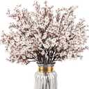 Babys Breath Artificial Flowers, 8 Bundles White Real Touch Fake Flowers Silk Flowers Bulk for Vase Home Office Wedding Spring Indoor Outdoor Centerpiece Table Party Decorations