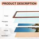 A1 Picture Frame (23.4 x 33.1 inches), Solid Wood Brown Wood Poster Frame-Horizontal and Vertical Wall Hanging for Home, Exhibition, Caffe(Brown)