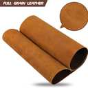 RingSun Genuine Leather Sheets for Crafts 24''X24'' Full Grain Leather Tooling Leather (2mm) Thick Cowhide Leather Pieces Square, Dark Brown