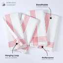 Red and White Waffle Weave Kitchen Towels 3 Pack, 16x26 Inch, Cotton Dish Towels with Hanging Loop, Quick Dry, Absorbent, Machine Washable, Durable for Kitchen & Cleaning