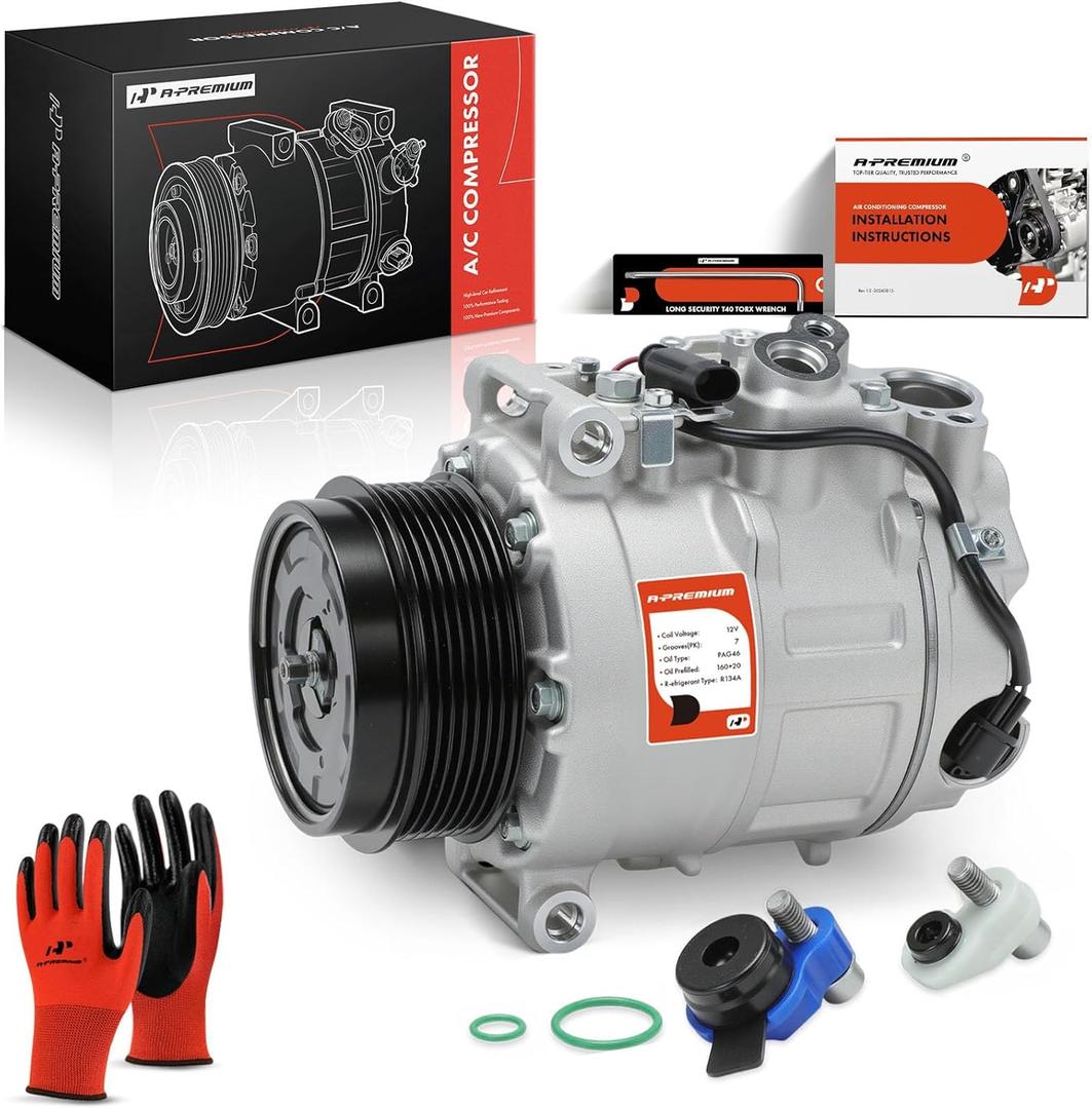 A-Premium Air Conditioner AC Compressor with Clutch Compatible with Mercedes-Benz Sprinter 2500/3500/4500, SLK300, ML320 & Dodge Sprinter 2500/3500 & Freightliner Sprinter 2500/3500/4500