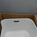 Jumbo Extra Large Cat Litter Box - High Sided Low Entry Open-Top Anti-Splash Pan for Multiple Cats, Kittens & Senior Cats, 22.6"x15.4"x13.9", White