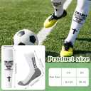 4 Pcs Grip Socks Soccer and Shin Guard Sleeves, 2 Pairs Anti Slip Socks 2 Pairs Inspirational Verse Sleeve for Men Women