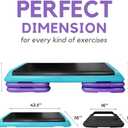 Yes4All Adjustable Workout Aerobic Exercise Step Platform Health Club Size with 4 Adjustable Risers Included and Extra Risers Options (D. Teal/Purple)