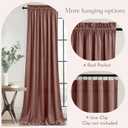 NICETOWN Pink Velvet Curtains 102 inches - Blackout Curtains for Living Room, Thermal Insulated Soundproof Panels Soft Luxury Home Decor for Bedroom, Dusty Rose Pink, W52 x L102, 2 Panels