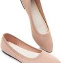 BABUDOG Women's Mesh Flats Shoes Pointed-Toe Dress Shoes for Women Black Flats Comfortable Memory Foam Flats Size 10