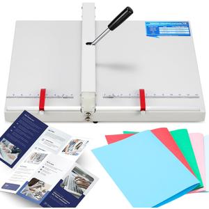 Mxmoonant Manual Creasing Machine 18’’ with Positioning Blocks, Imperial Scale, 70-450g Thickness Paper Creaser, Paper Folding Machine for Business Cards, Invitations, DIY Crafts, Brochures, Covers