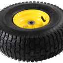 ACEBRI 15x6.00-6 Lawn Mower Tire and Wheel Front Tire and Wheel Assembly Compatible with John Deere Craftsman Husqvarna Riding Mowers Lawn Tractors, 3-3.8" Centered Hub, 3/4" Bearings, 2PCS
