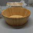Elama 4 Piece Bamboo Wood 8 Inch Serving Bowl Set, Natural Wood, DInnerware, DIning Bowls, Salad Bowls, Bowl Sets (8 Inch) (Light Brown)