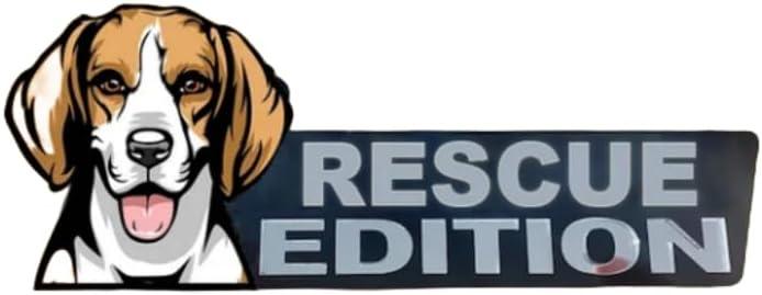 Dog Edition 3D Badge Automotive Decals, Laser Cutting Vehicle Emblem Stickers for Car, Truck, RV, Boat Exterior Decoration - Funny Animal Rescue Beagle Accessories