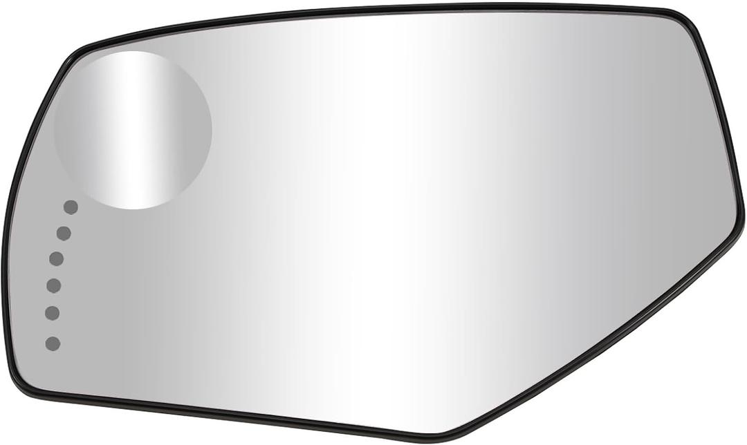 Driver Side Mirror Replacement for Chevrolet Silverado 1500 2500 3500 HD & GMC Sierra 1500 2500 3500 HD - Left Side Mirror Glass, Rear View Mirrors Glass with Heated & Signal Light