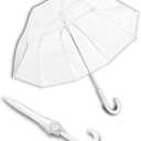 Adult Clear Bubble Umbrella with Dome Canopy and Lightweight Wind and Rain Protection