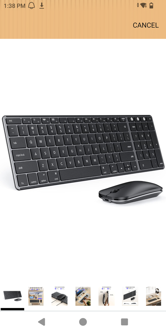 seenda Bluetooth Keyboard and Mouse Combo for Mac, SKM64-2 Rechargeable Slim Wireless Keyboard Mouse Compact, 3 Multi-Device Connection, Compatible for Mac, MacBook Pro/Air, iPad, iPhone, Black Gray