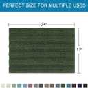H.VERSAILTEX Bathroom Rugs Bath Rugs for Bathroom Non Slip Bath Mats Extra Thick Chenille Striped Rug 17" x 24" Absorbent Soft Shaggy Washable Dry Fast Bath Mats for Bath Room Floor - Bronze Green