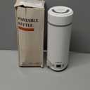 Portable Travel Kettle, Mini Electric Kettle with 5 Temperature Settings, 304 Stainless Steel, Auto Shut-Off & Boil Dry Protection, Small Tea Kettle for Travel, Black,white