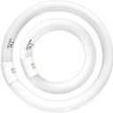 FC8T9/CW 22W and FC12T9/CW 32W Cool White Set, 8 inch T9 22 Watts Circular Light Bulbs, 12 inch 32 Watts Circline Fluorescent Bulb Round Ring Bulb CRI 80, G10q Prong