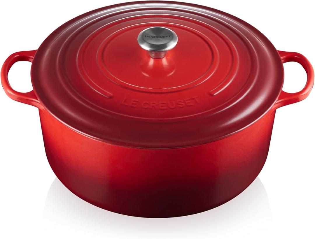 Le Creuset Enameled Cast Iron Round Dutch Oven, 13.25 qt., Cerise