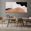 Suconvng Large Abstract Wall Art For Living Room Brown Canvas Art Wall Decor Picture Painting Black Abstract Art Maximalist Artwork For Bedroom Dinning Room Modern Home Wall Decor 29x58 In