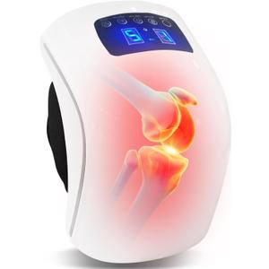 Knee Massager for Pain Relief - Knee Massager with Heat and Red Light Therapy,5 in 1 Pain Relief Products with Heating, Red Light, Compression,Vibration Therapy and Voice Broadcasting