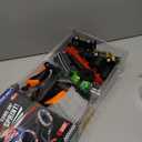 2-in-1 Slot Car Race Track Set with 4 High-Speed Cars, Electric Track, Dual Racing Game with 2 Controllers, Circular Overpass Design Featuring Flash Tracks. Toy Gift for Boys Kids Ages 4-6 6-8 8-12