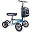 All Terrain Steerable Knee Scooter Crutch AlternativeDeluxe Medical Scooter Double Handbrake,for Adults Injured Ankle & Foot Recovery Scooter in Blue