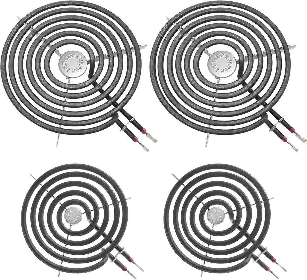 WB30M1 and WB30M2 GE Hotpoint Electric Stove Burner Replacement Element, Perfectly Fit GE Hotpoint Electric Range Stove Top-Includes 2 * 8'' and 2 * 6''