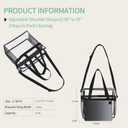 OWINUSTECH Clearbag for Stadium Events,12 x6 x12 Clearbag Stadium Approved Clearpurse for Women Men Quick Pass Clear Totebag for Stadium Events Concerts.