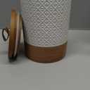 Miamolo Large Coffee Containers with Lids, Ceramic Coffee Canister Kitchen Food Storage Cookie Jars with Airtight Lid for Spice Sugar Tea Candy, Stackable Decorative Jars for Counter - White 28 fl.oz