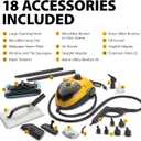 Wagner Spraytech 0282014 915e On-Demand Steam Cleaner & Wallpaper Removal, Multipurpose Power Steamer, 18 Attachments Included (Some Pieces Included in Storage Compartment) For Floor