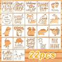 2 x 22pcs Baby Shower Stencils for Painting on Fabric, Onesies, Bib, Bodysuit, Bag, Shirt, Shoes