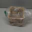 Tissue Box Cover, Square Wicker Tissue Box Holder Facial Tissues Boxes, Hand Woven Napkin Box Tissue Holder for Bathroom Bedroom Office Table Desk Night Stand, Boho Decorative, Natural