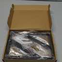 Heavy Duty Shelf Brackets, 8 in X 5 in Wall Mount L Steel Bracket for Floating Shelf, Black, 4 Pack