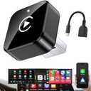 Wireless CarPlay Adapter Upgrade Mini Design, USB/USB-C Plug & Play Converts CarPlay to Wireless - Easy Use Fast Stable Connection Car Play for iPhone & Android