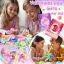 28 Pack Valentines Day Gifts for Kids, 28Pcs Valentines Stretchy Ball with 28Pcs Cards, Classroom Exchange Prizes & Party Favors, Kids Valentines Day Cards, Ideal Valentine Gifts for Boys Girls