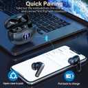 HiFi Stereo Wireless Earbuds, Bluetooth 5.3 with LED Display 50H Playback ENC Noise Canceling IPX7 Waterproof Earphones for Gym/Running/Work