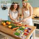 Zkptops 2 Pack Stainless Steel Snack Containers with Lids Portion Control Divided Plate 4 Compartments Metal Food Tray Reusable Bento Snack Boxes for Adults Food Storage Container for School Home