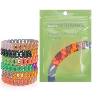 BuggyBands Rainbow Mosquito Repellent Bracelets, 17 Pack DEET-Free Insect & Bug Repellent Bands for Adults and Kids, Individually Wrapped Fashionable Wristbands