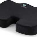 FOMI Extra Wide and Thick Firm Coccyx Seat Cushion | 20 x 16 x 3.5 | Large Black Orthopedic Memory Foam Pad for Car or Truck Seat, Office Chair, Wheelchair | Back Pain Relief